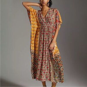 Anthropologie Multicolor Patterned Maxi Dress